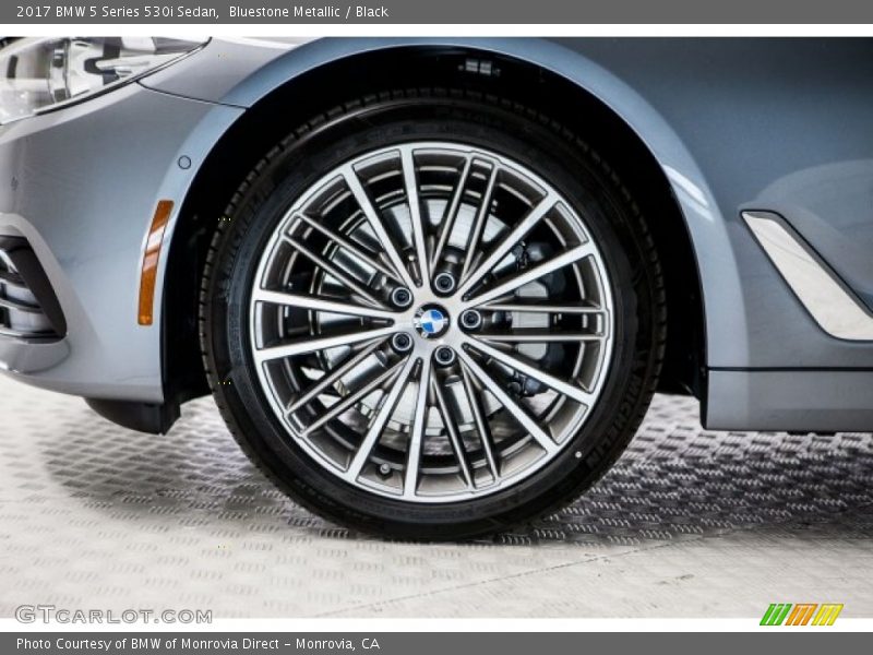 Bluestone Metallic / Black 2017 BMW 5 Series 530i Sedan