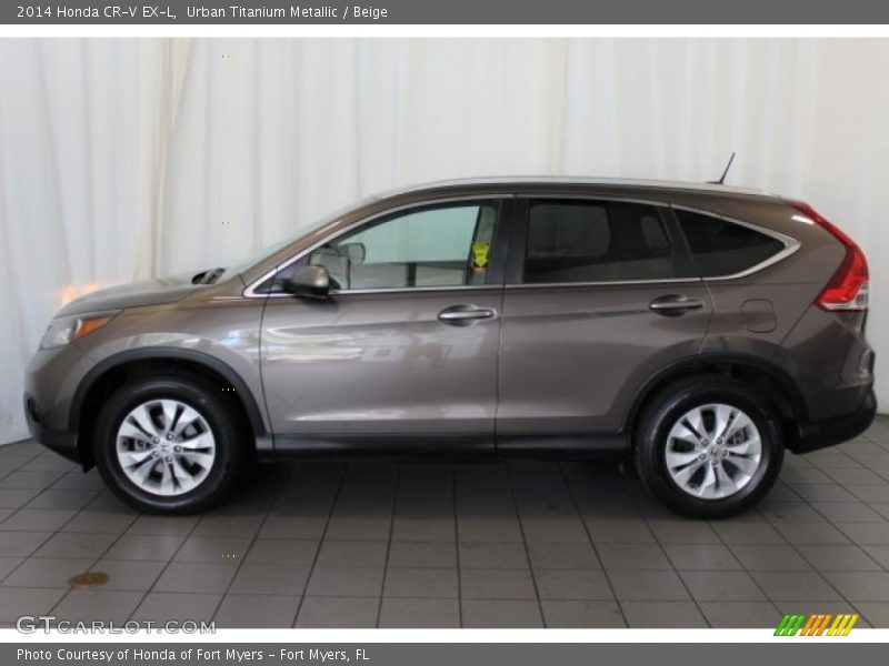 Urban Titanium Metallic / Beige 2014 Honda CR-V EX-L