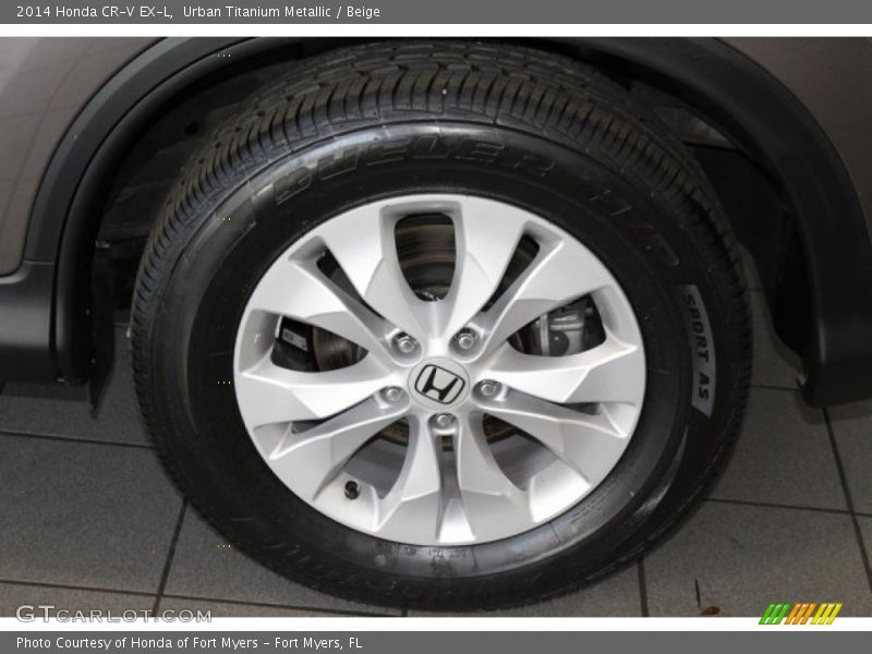 Urban Titanium Metallic / Beige 2014 Honda CR-V EX-L