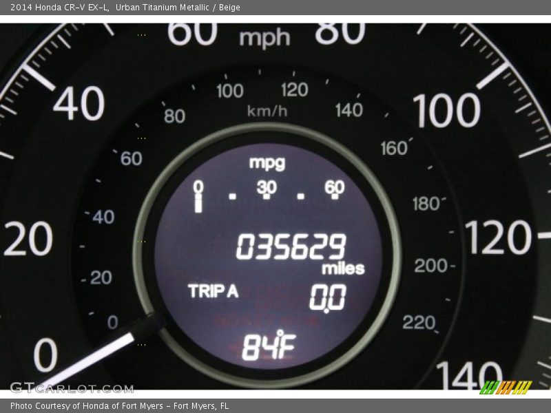 Urban Titanium Metallic / Beige 2014 Honda CR-V EX-L