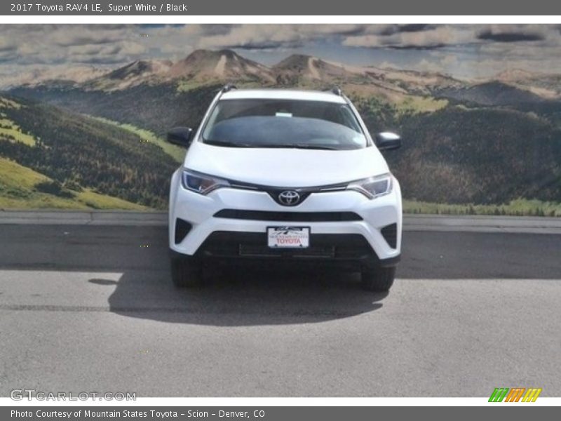 Super White / Black 2017 Toyota RAV4 LE