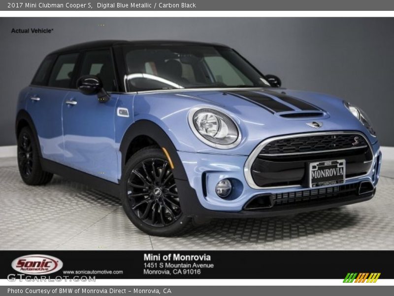 Digital Blue Metallic / Carbon Black 2017 Mini Clubman Cooper S