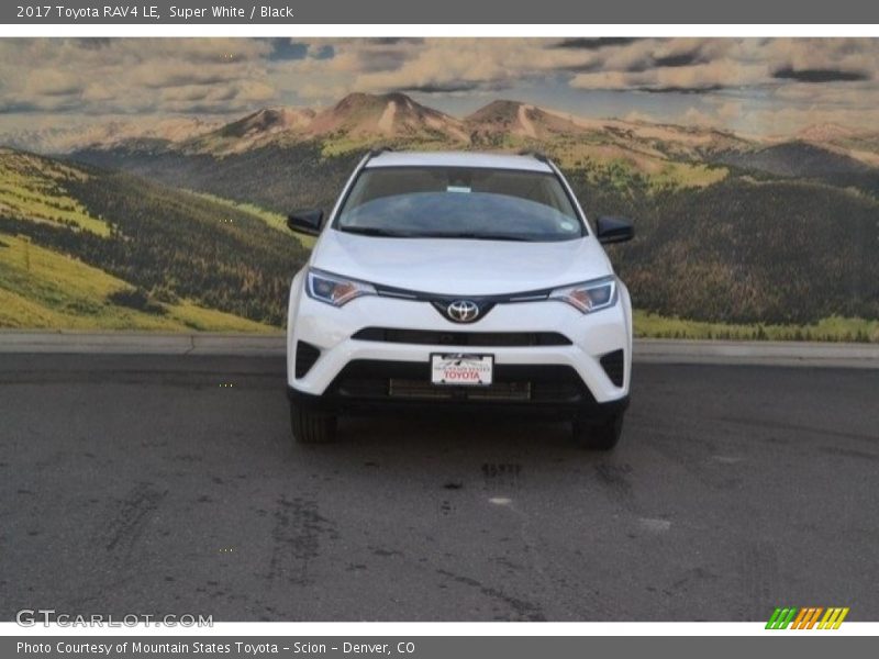 Super White / Black 2017 Toyota RAV4 LE