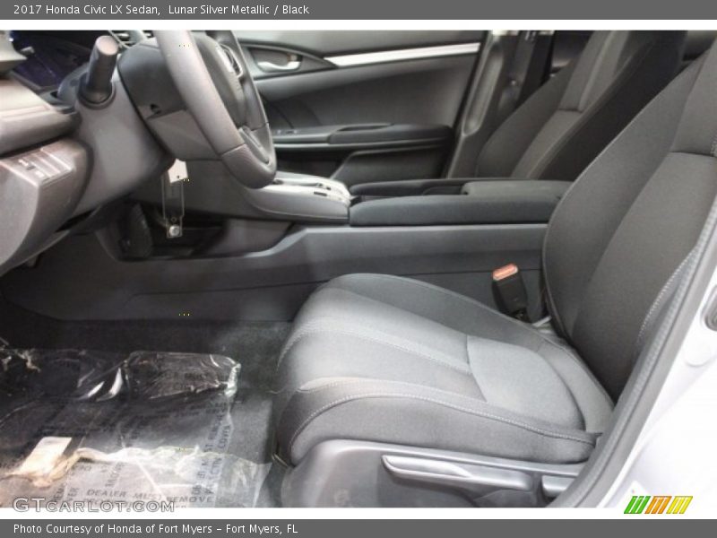 Lunar Silver Metallic / Black 2017 Honda Civic LX Sedan