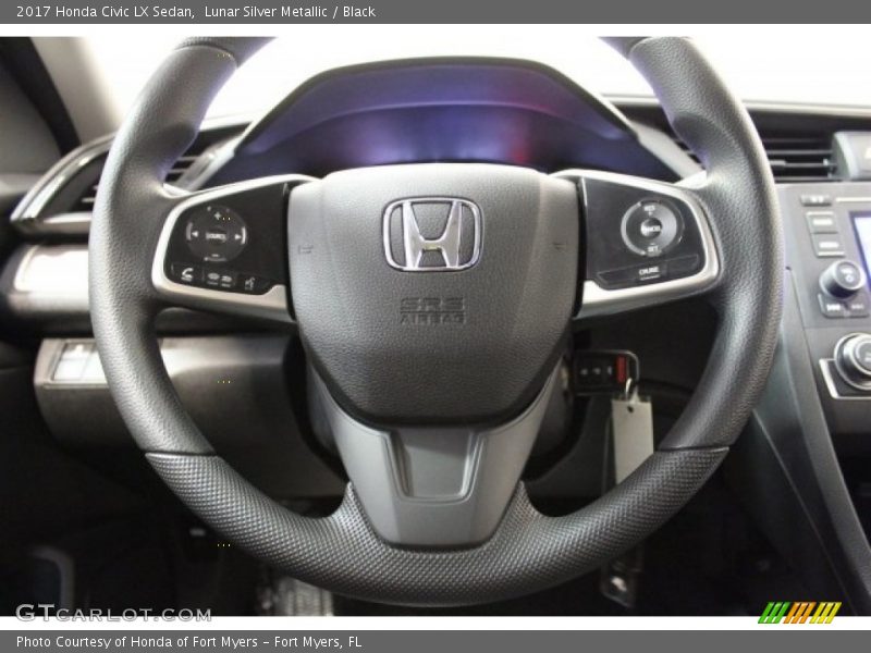 Lunar Silver Metallic / Black 2017 Honda Civic LX Sedan