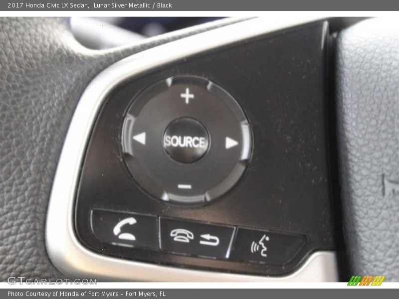 Lunar Silver Metallic / Black 2017 Honda Civic LX Sedan