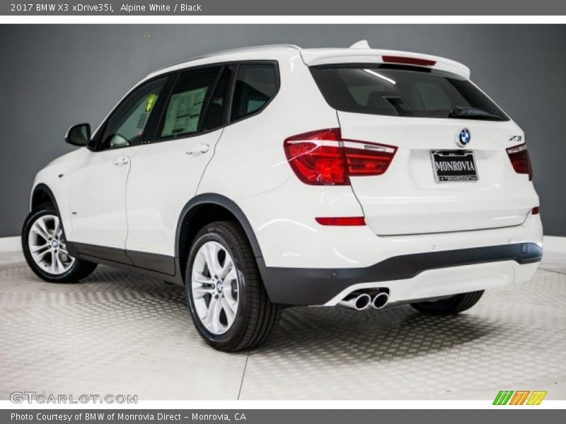 Alpine White / Black 2017 BMW X3 xDrive35i