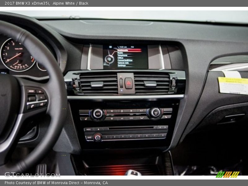 Alpine White / Black 2017 BMW X3 xDrive35i