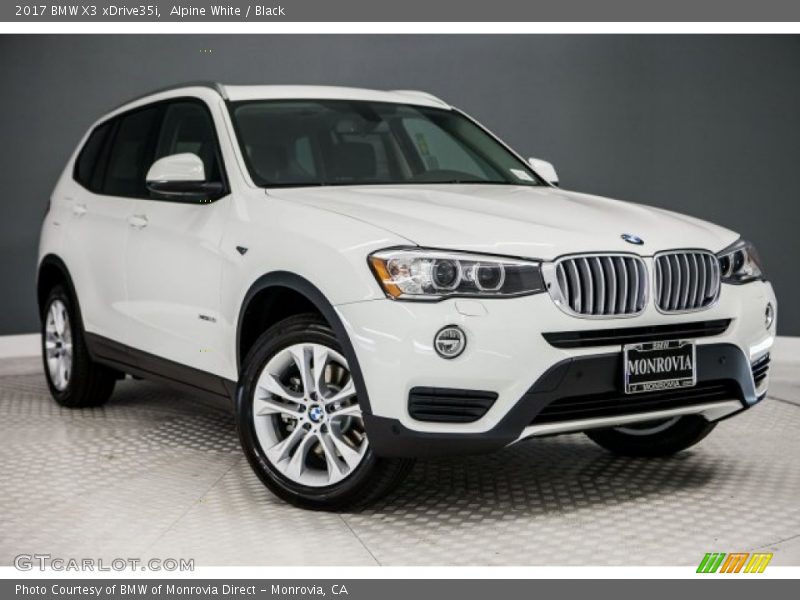 Alpine White / Black 2017 BMW X3 xDrive35i