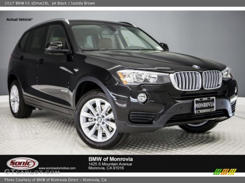 Jet Black / Saddle Brown 2017 BMW X3 sDrive28i