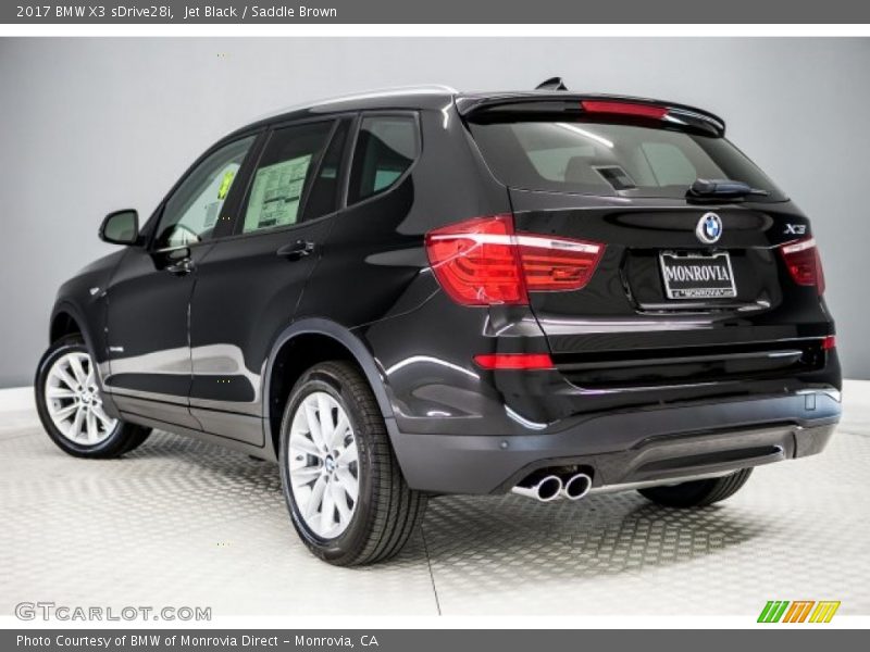 Jet Black / Saddle Brown 2017 BMW X3 sDrive28i