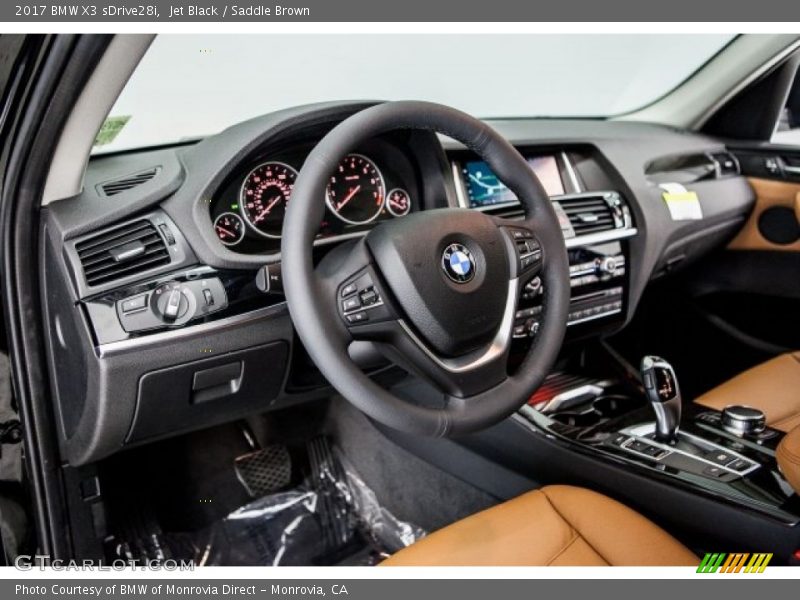 Jet Black / Saddle Brown 2017 BMW X3 sDrive28i