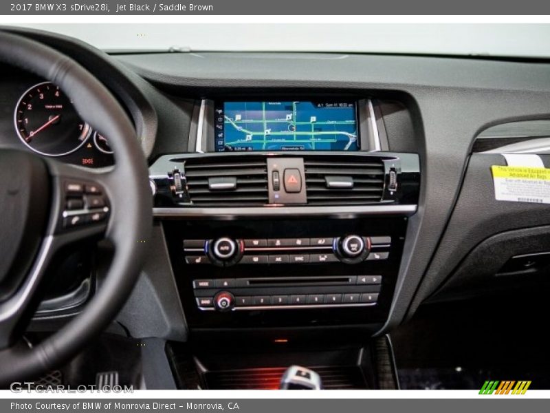 Jet Black / Saddle Brown 2017 BMW X3 sDrive28i