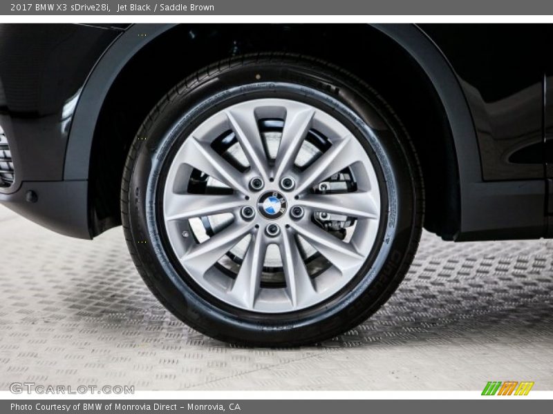 Jet Black / Saddle Brown 2017 BMW X3 sDrive28i