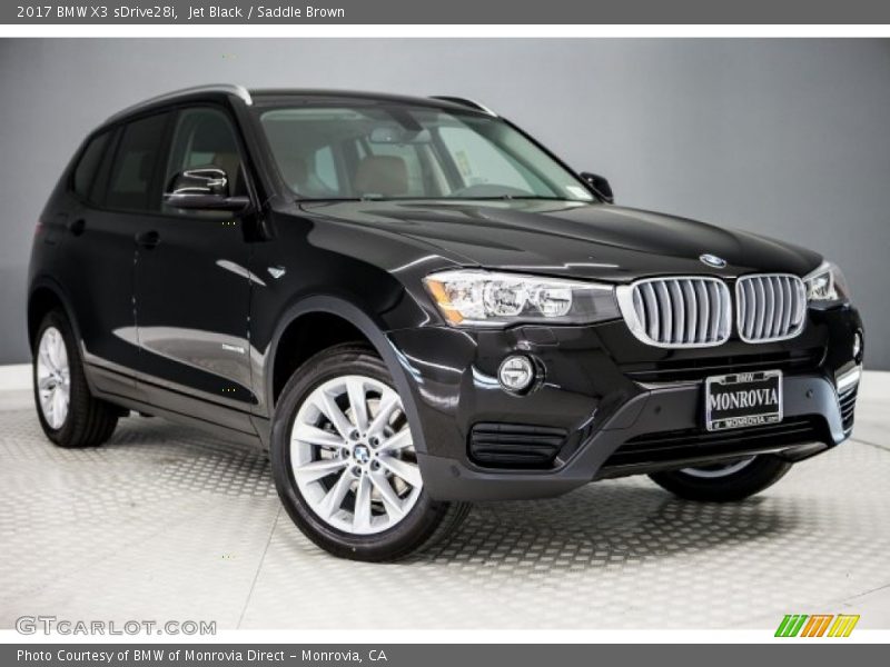 Jet Black / Saddle Brown 2017 BMW X3 sDrive28i