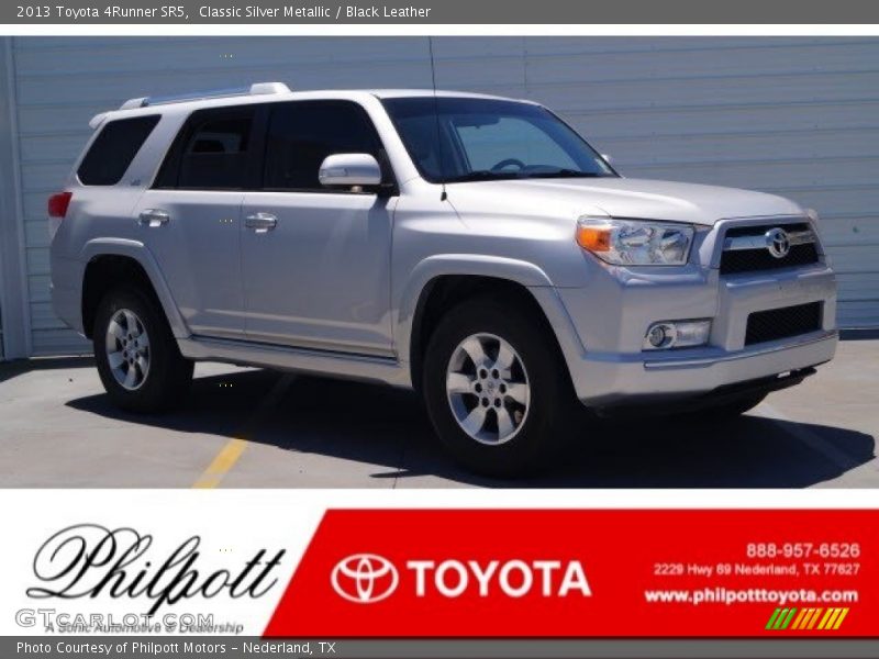 Classic Silver Metallic / Black Leather 2013 Toyota 4Runner SR5