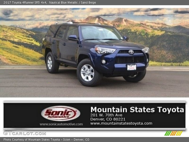 Nautical Blue Metallic / Sand Beige 2017 Toyota 4Runner SR5 4x4