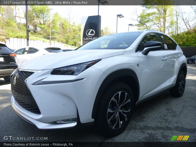 Ultra White / Rioja Red 2017 Lexus NX 200t F Sport AWD