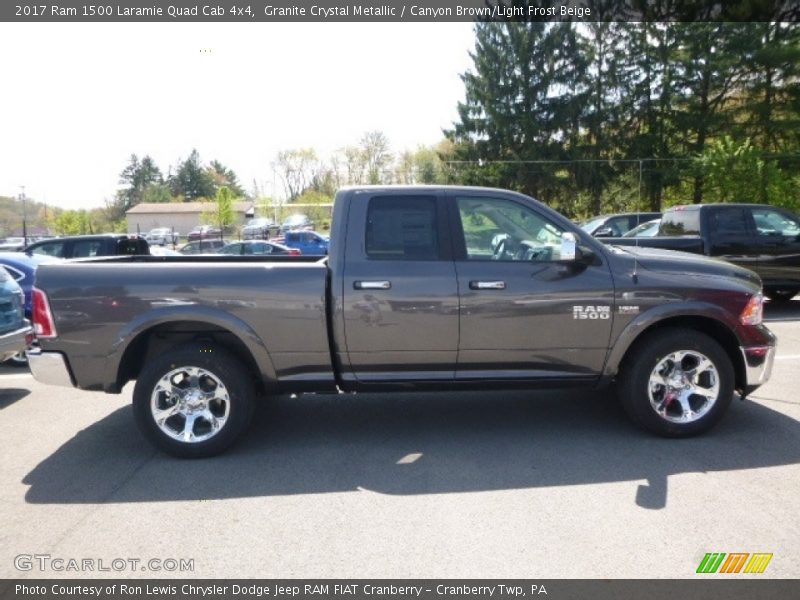 Granite Crystal Metallic / Canyon Brown/Light Frost Beige 2017 Ram 1500 Laramie Quad Cab 4x4