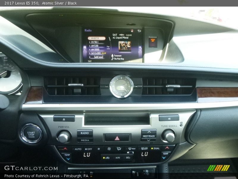 Atomic Silver / Black 2017 Lexus ES 350
