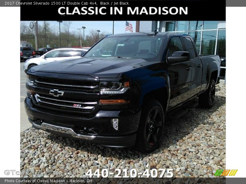 Black / Jet Black 2017 Chevrolet Silverado 1500 LT Double Cab 4x4