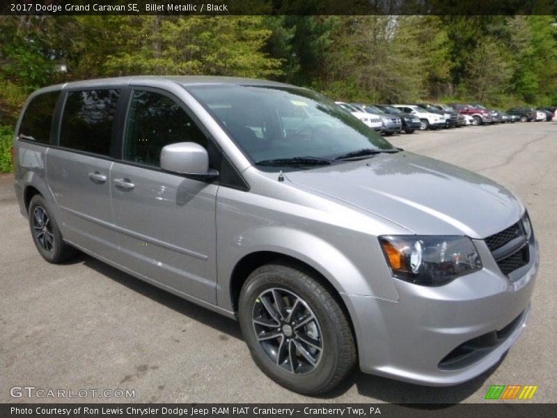 Billet Metallic / Black 2017 Dodge Grand Caravan SE
