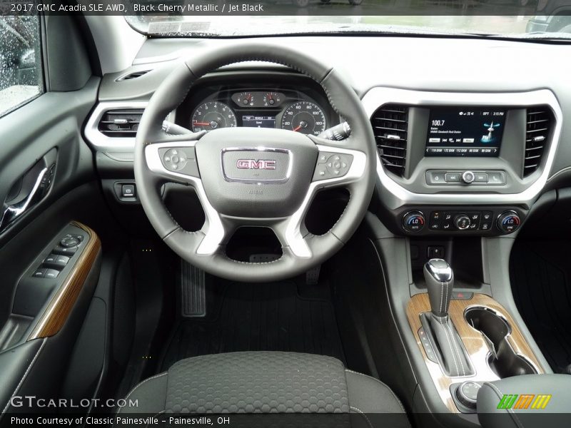 Black Cherry Metallic / Jet Black 2017 GMC Acadia SLE AWD
