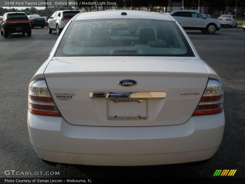 Oxford White / Medium Light Stone 2008 Ford Taurus Limited