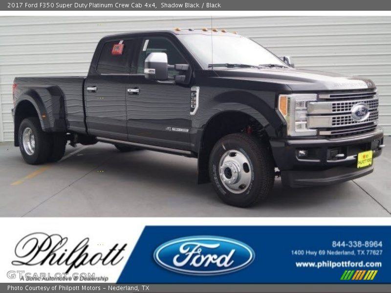 Shadow Black / Black 2017 Ford F350 Super Duty Platinum Crew Cab 4x4