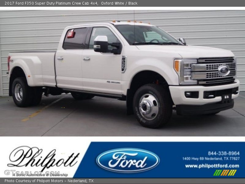 Oxford White / Black 2017 Ford F350 Super Duty Platinum Crew Cab 4x4