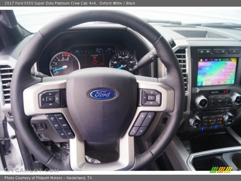 Oxford White / Black 2017 Ford F350 Super Duty Platinum Crew Cab 4x4