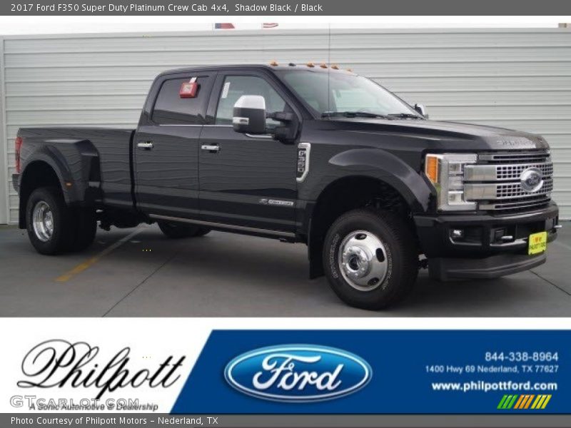 Shadow Black / Black 2017 Ford F350 Super Duty Platinum Crew Cab 4x4