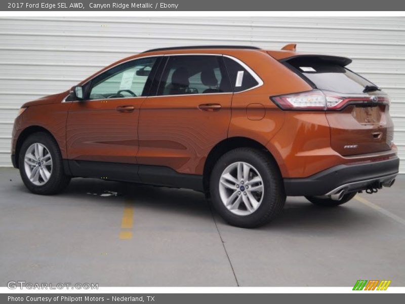 Canyon Ridge Metallic / Ebony 2017 Ford Edge SEL AWD