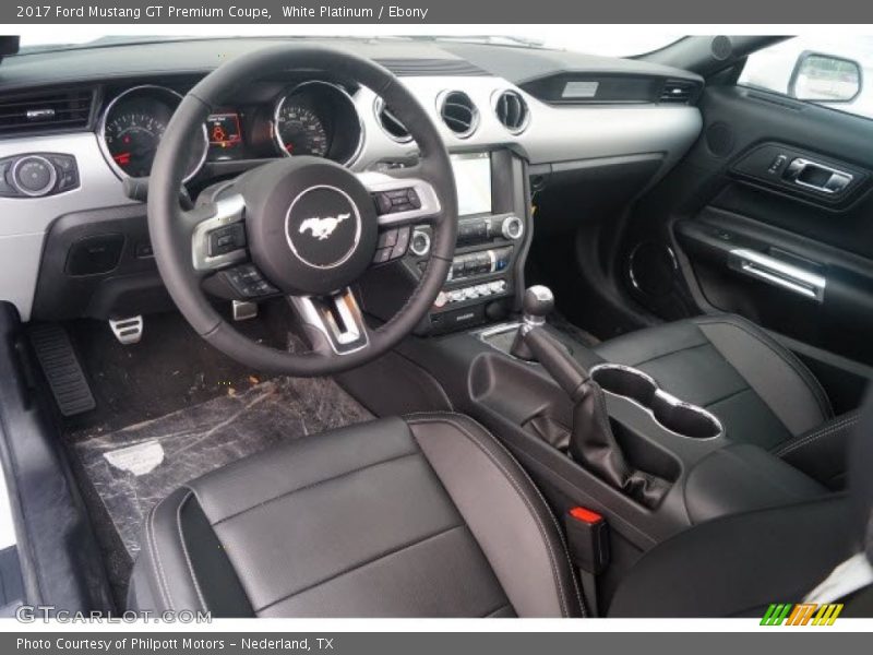 White Platinum / Ebony 2017 Ford Mustang GT Premium Coupe