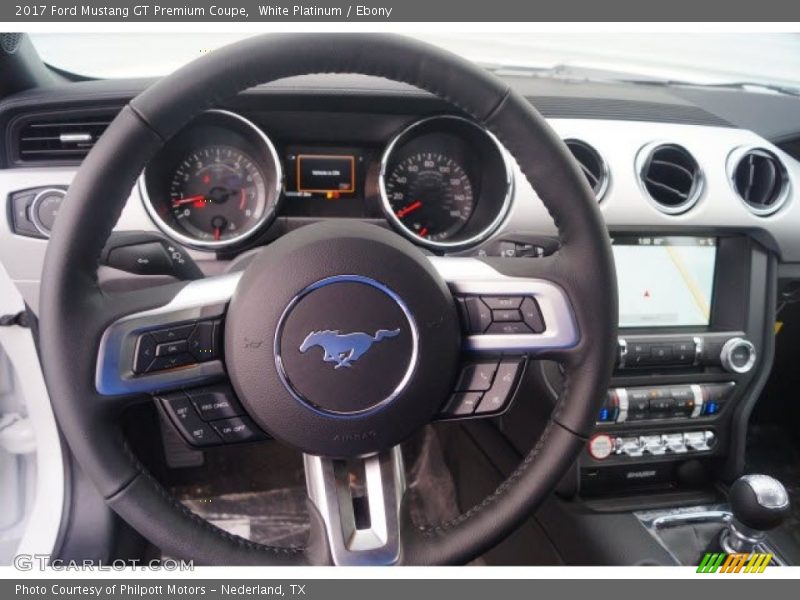 White Platinum / Ebony 2017 Ford Mustang GT Premium Coupe