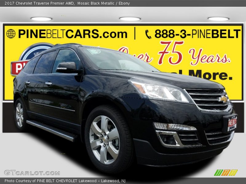 Mosaic Black Metallic / Ebony 2017 Chevrolet Traverse Premier AWD