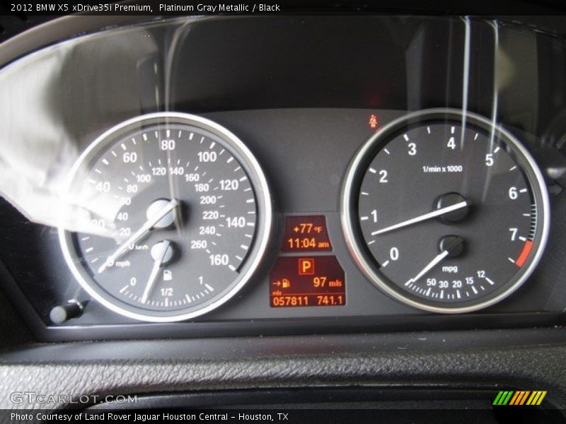 Platinum Gray Metallic / Black 2012 BMW X5 xDrive35i Premium