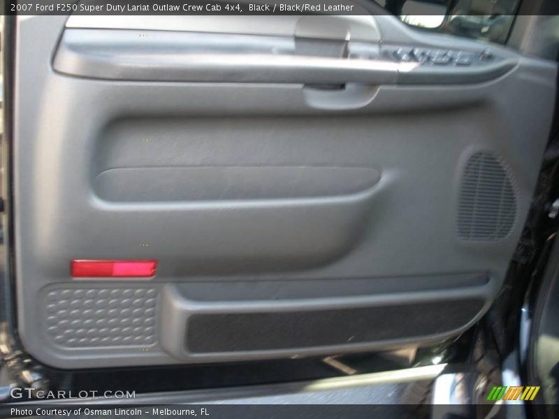 Black / Black/Red Leather 2007 Ford F250 Super Duty Lariat Outlaw Crew Cab 4x4
