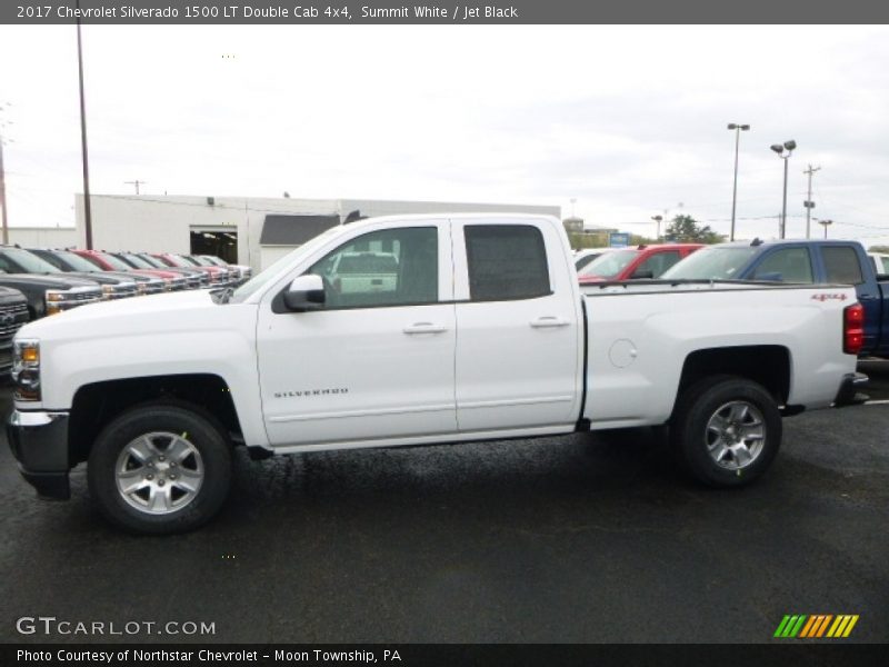 Summit White / Jet Black 2017 Chevrolet Silverado 1500 LT Double Cab 4x4