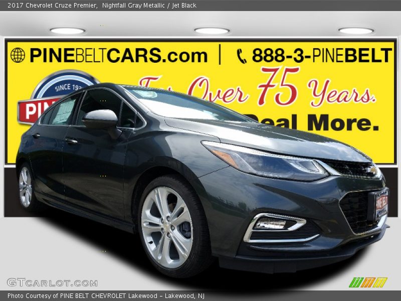 Nightfall Gray Metallic / Jet Black 2017 Chevrolet Cruze Premier