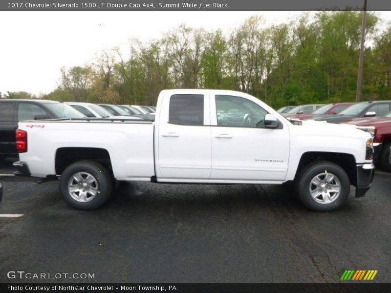 Summit White / Jet Black 2017 Chevrolet Silverado 1500 LT Double Cab 4x4