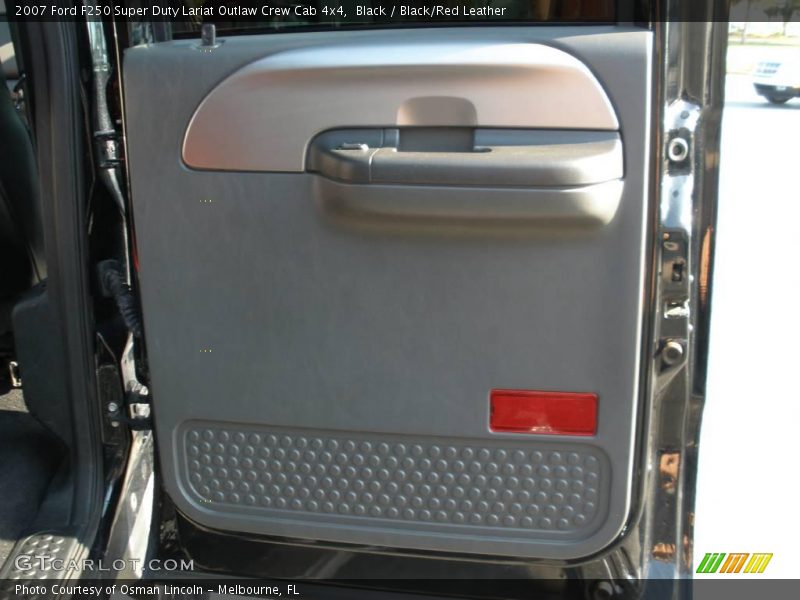 Black / Black/Red Leather 2007 Ford F250 Super Duty Lariat Outlaw Crew Cab 4x4