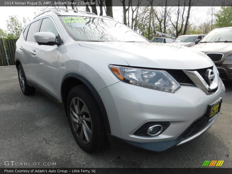 Brilliant Silver / Charcoal 2014 Nissan Rogue SL AWD