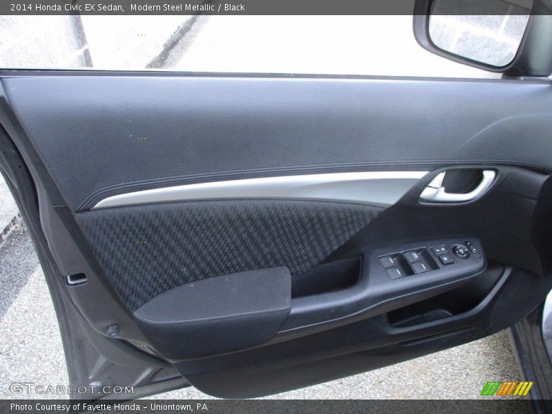 Modern Steel Metallic / Black 2014 Honda Civic EX Sedan