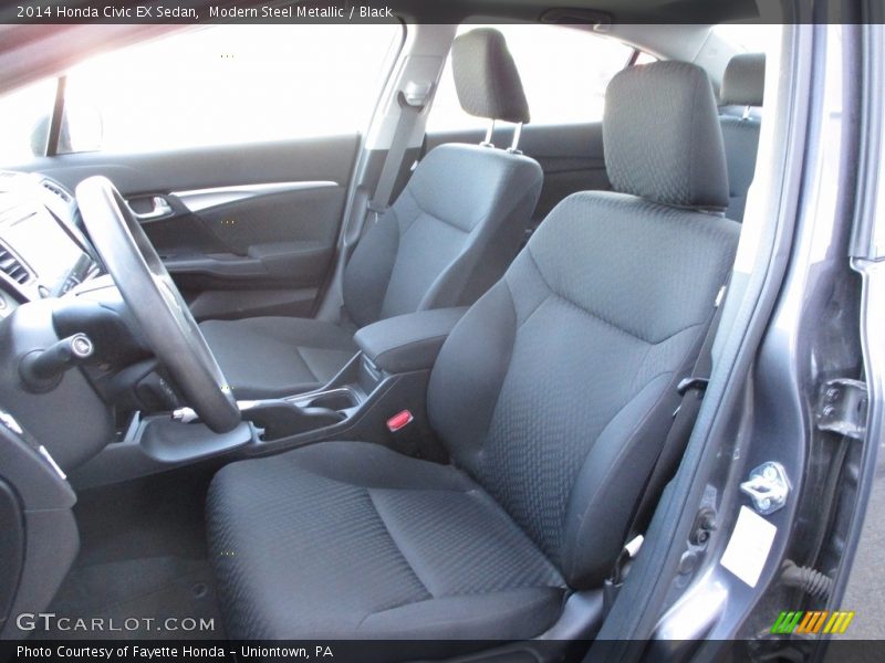 Modern Steel Metallic / Black 2014 Honda Civic EX Sedan