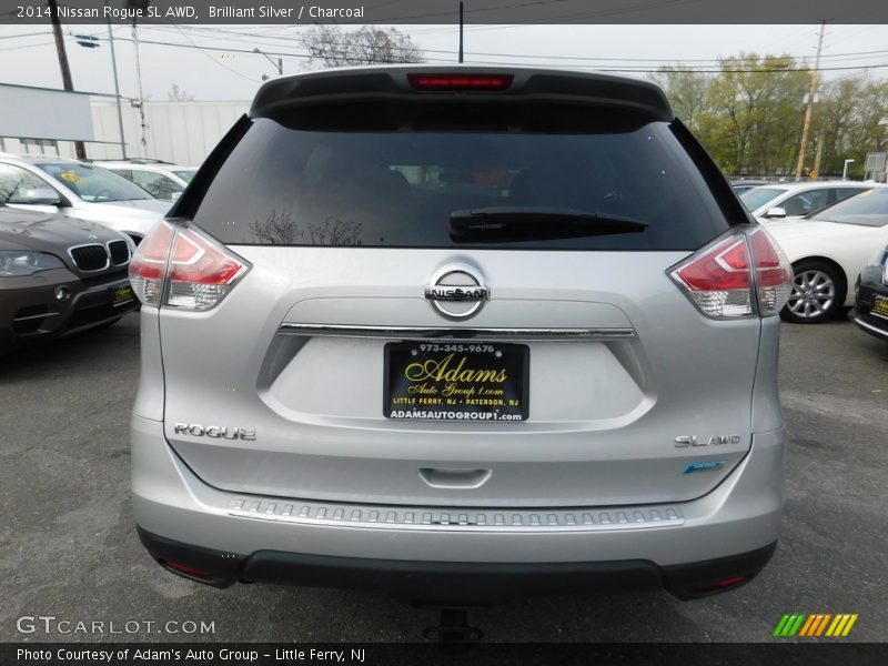 Brilliant Silver / Charcoal 2014 Nissan Rogue SL AWD