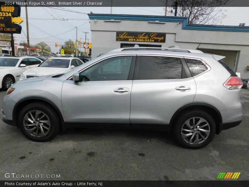 Brilliant Silver / Charcoal 2014 Nissan Rogue SL AWD