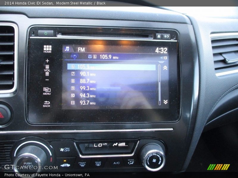 Modern Steel Metallic / Black 2014 Honda Civic EX Sedan