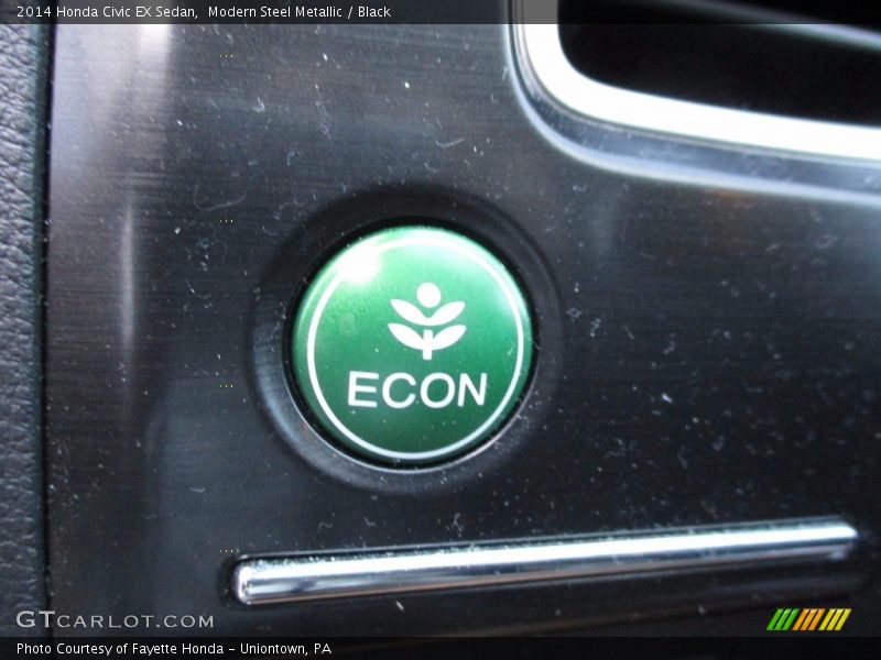 Modern Steel Metallic / Black 2014 Honda Civic EX Sedan