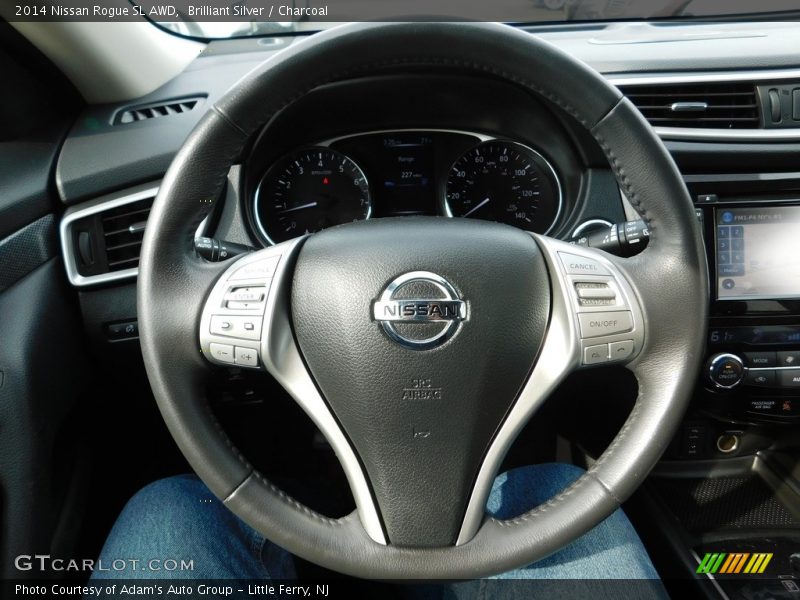 Brilliant Silver / Charcoal 2014 Nissan Rogue SL AWD